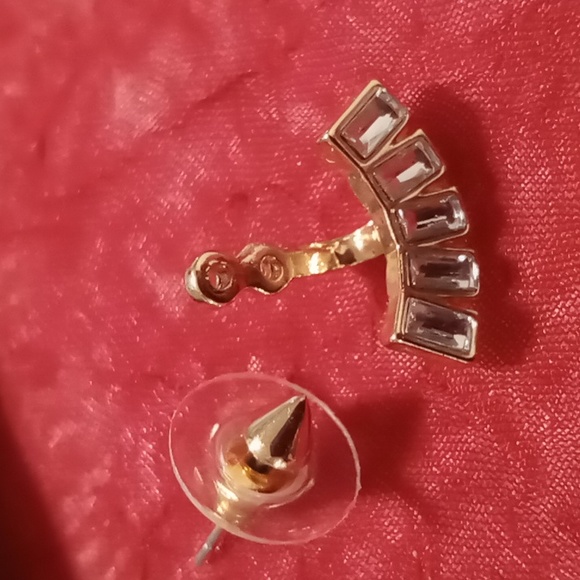 Sugar fix front to back earrings gold tone with crystals - Picture 8 of 8